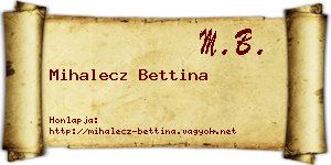 Mihalecz Bettina névjegykártya